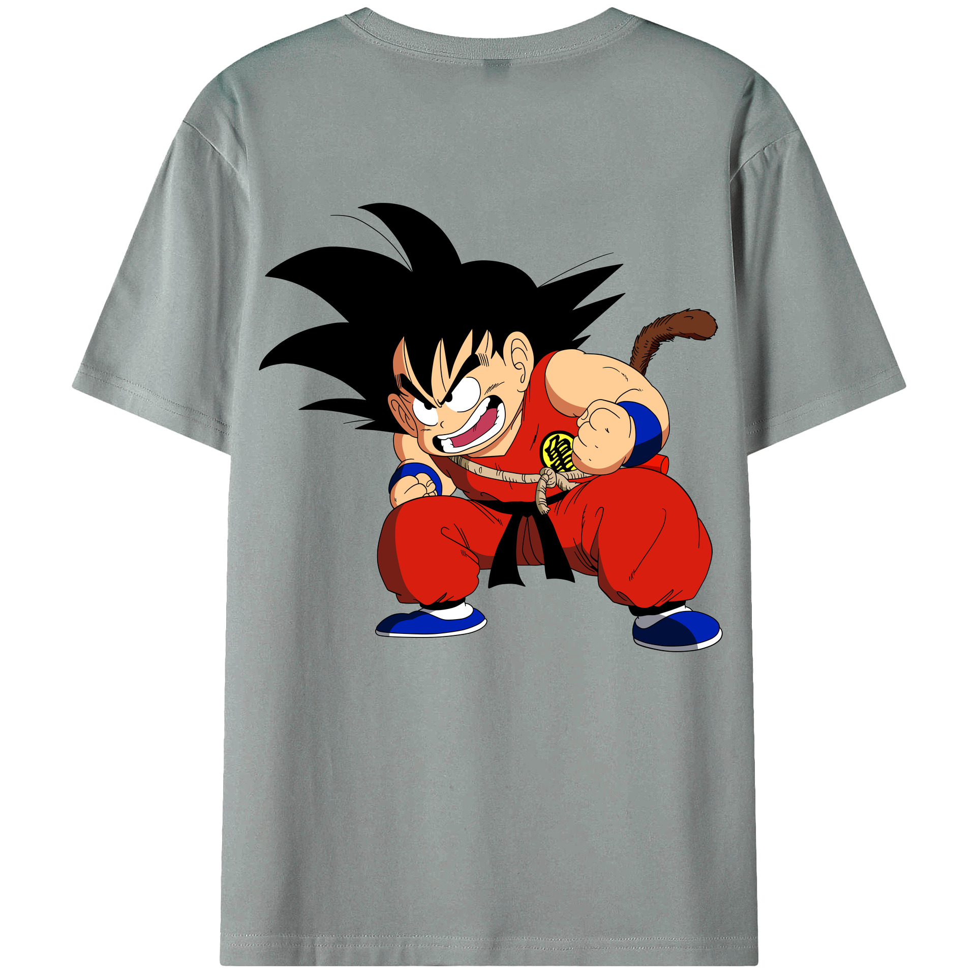 （画像用） ドラゴンボール 孫悟空（そん ごくう）Son Goku カカロット DRAGON BALL Kakarotto 綿100％ メンズ半袖Tシャツ（バックプリント） 通気性